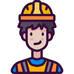 worker line icon