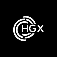 HGX letter logo design on black background. HGX creative initials letter logo concept. HGX letter design.