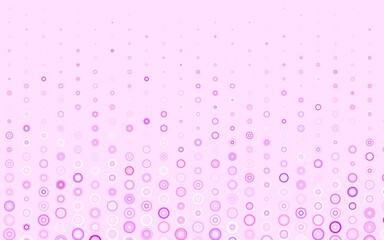 Light Purple, Pink vector background with bubbles.