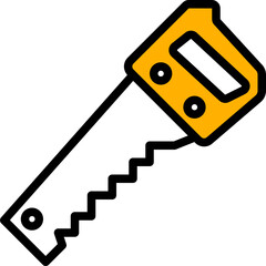 hand saw one color icon