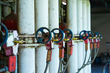 Fire protection system, Deluge valve and fire water header to distribute high pressure water to risk area for firefighting.