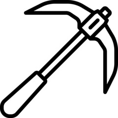 pickax line icon