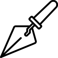 trowel line icon