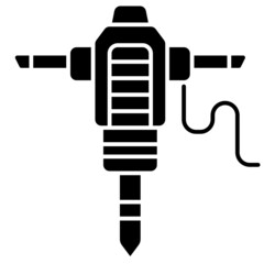 jackhammer solid icon