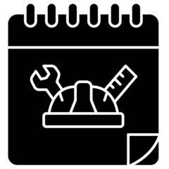 labour day solid icon