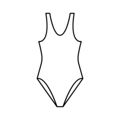 Swimsuit simple icon black. Illustration.