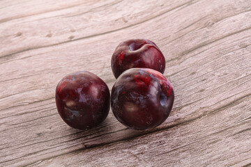 Ripe and sweet purple plum