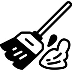 broom solid line icon