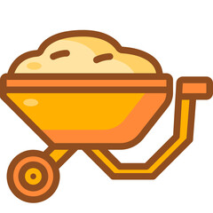 wheelbarrow Two Tone icon