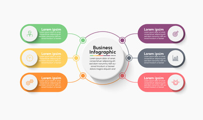 Business infographic timeline icons designed for abstract background template milestone element modern diagram process technology digital marketing data presentation chart Vector