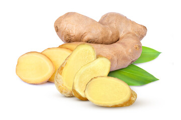 ginger root isolated on white background