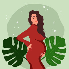 Pregnant women vector. 