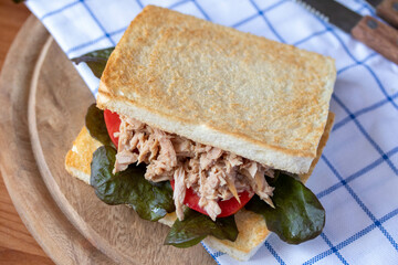 Tuna and Green Oak Bread Sandwich