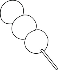 Isolated vector illustration of a lollipop on a stick on a transparent background