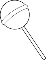 Isolated vector illustration of a lollipop on a stick on a transparent background