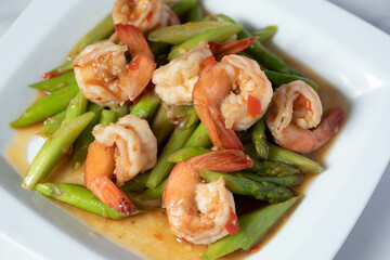 Stir Fried Prawns with Asparagus