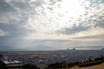 快晴の空と眺望