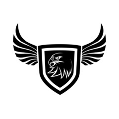 Head Eagle logo Design isolated on white background