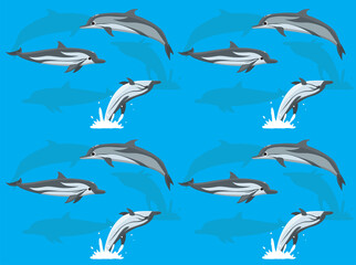 Animal Striped Dolphin Seamless Wallpaper Background
