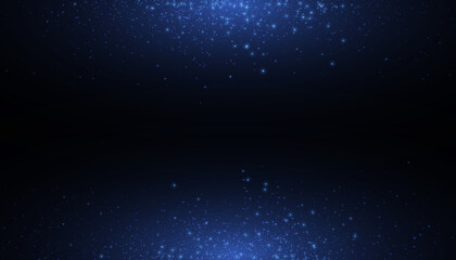 Vector star cloud with dust.Glowing light effect with lots of shining falling glare isolated on dark background.	
