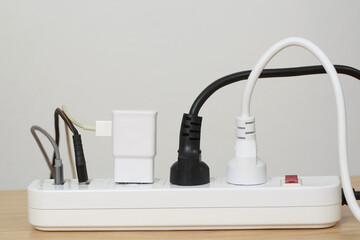 Electrical appliances plugs full of all plugs or plugs together. Because of the risk of causing a short circuit from high heat accumulated in the wires.