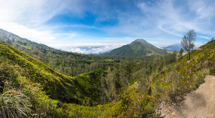 Ijen volcano in East Java, Indonesia