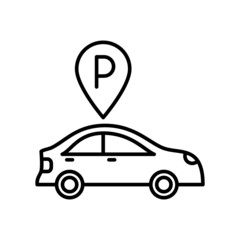 Car Parking Icon Logo Design Vector Template Illustration