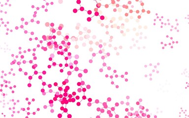 Light Red vector backdrop with artificial intelligence data.