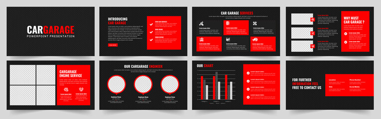 car garage PowerPoint  or car powerpoint presentation Template 