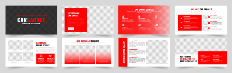 Garage  and Car Workshop PowerPoint Template 