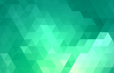 Obraz premium Abstract triangle pattern shape in turquoise color for social media web presentation background cover and more