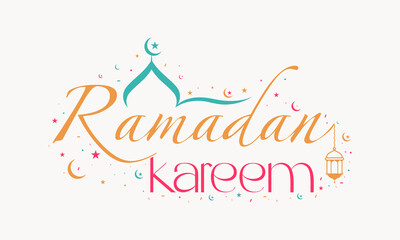 Ramadan Kareem. Islamic festival community prayers template for banner, card, poster, background.
