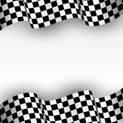 racing flag background in 3d style