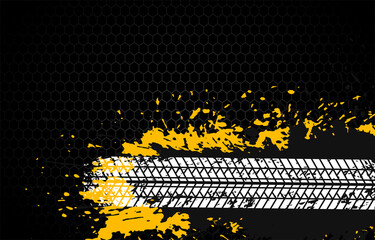 abstract splatter background with tire track