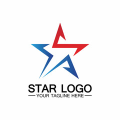star logo template vector icon illustration design-vector
