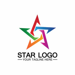 star logo template vector icon illustration design-vector