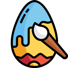 easter line icon