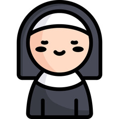 nun line icon