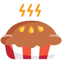 apple pie flat icon