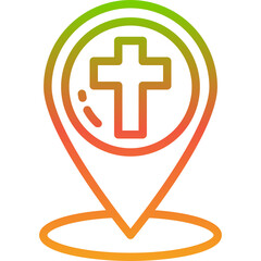 Fototapeta premium location gradient icon