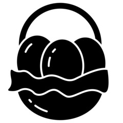 easter egg solid icon