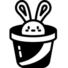 rabbit solid line icon