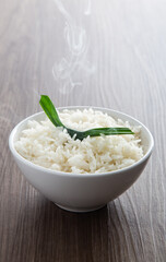 cooked rice with Aromatic Pandan