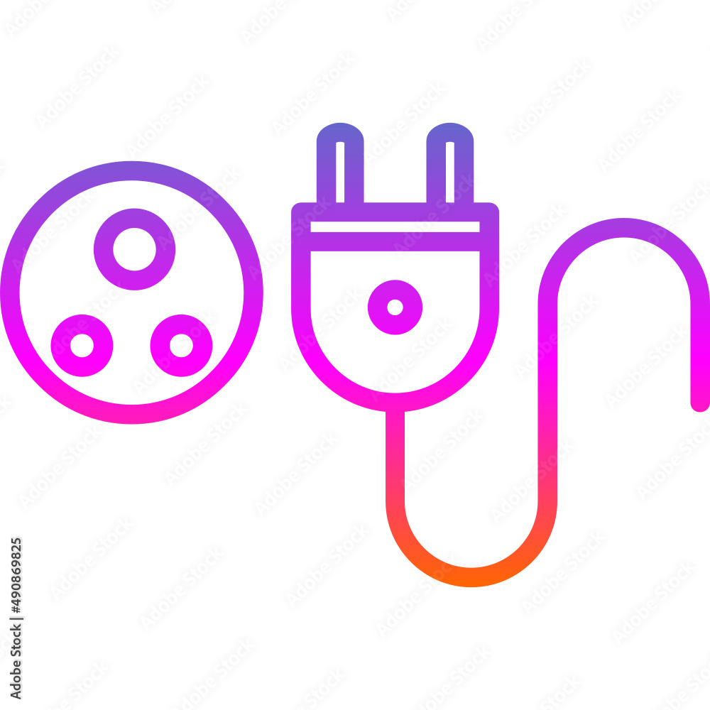 Sticker socket icon