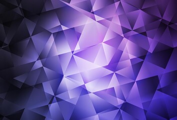Fototapeta premium Dark Purple vector polygon abstract layout.
