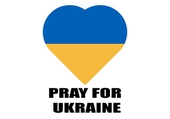 Corazón con la bandera de Ucrania en apoyo.