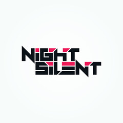 Night Silent vector design illustration