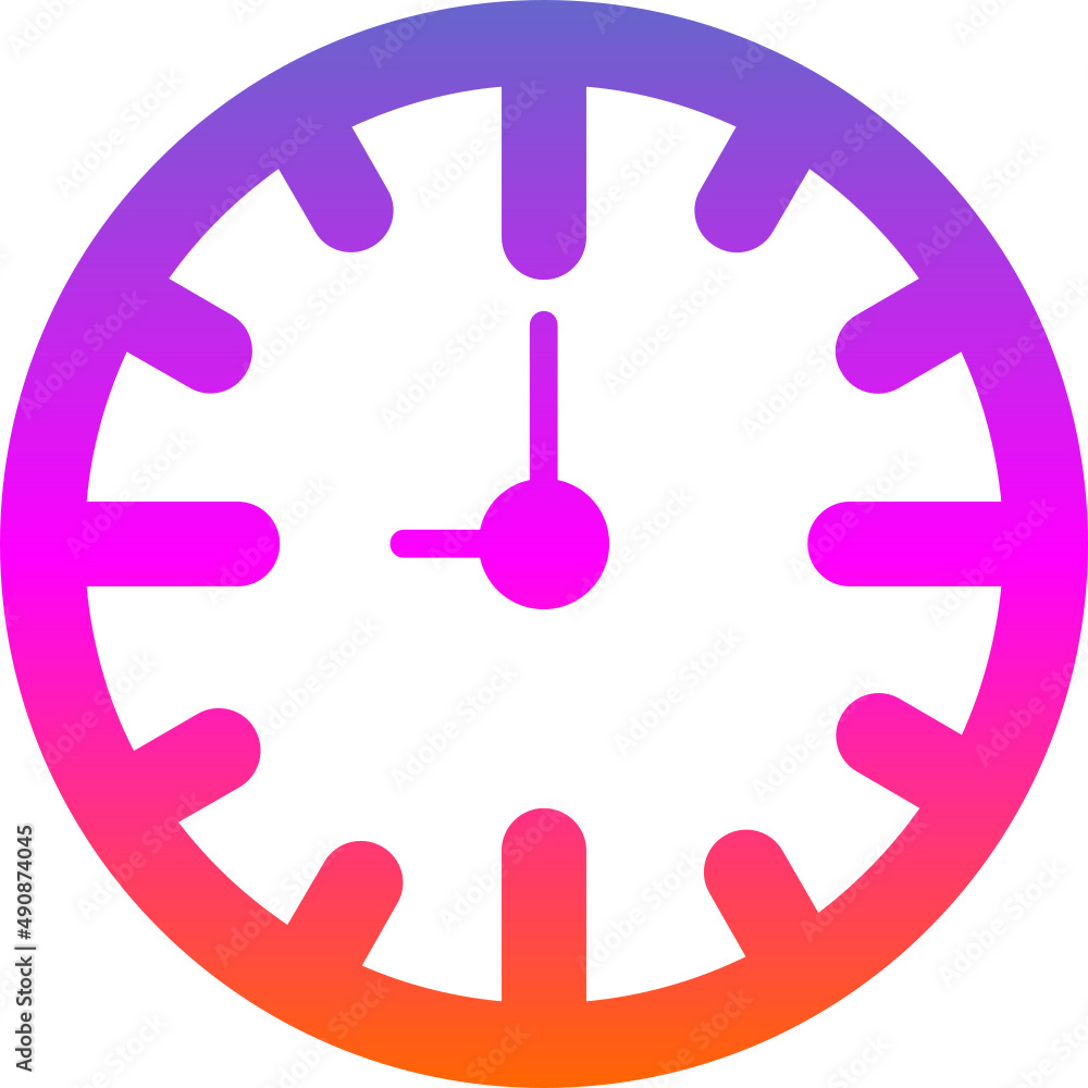 Sticker Clock Icon