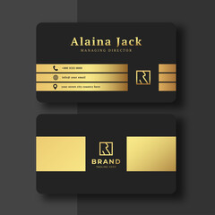 Elegant And Creative Gold Black Business Card