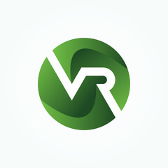 Letter V R 1 vector design illustration